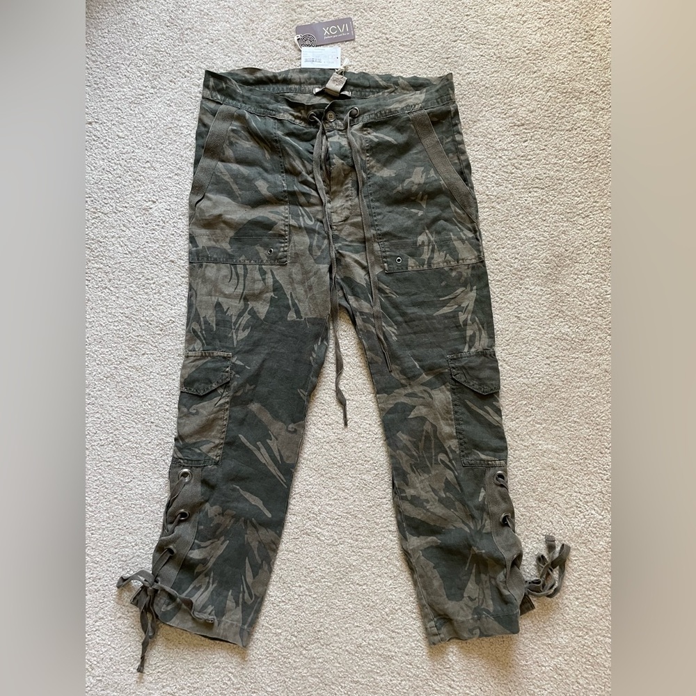 XCVI - Camo Foliage Cargo Pants